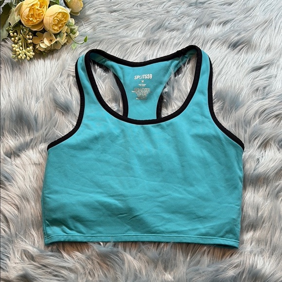 Splits59 Amber AirWeight Sports Bra in Aqua sz M - Picture 2 of 10